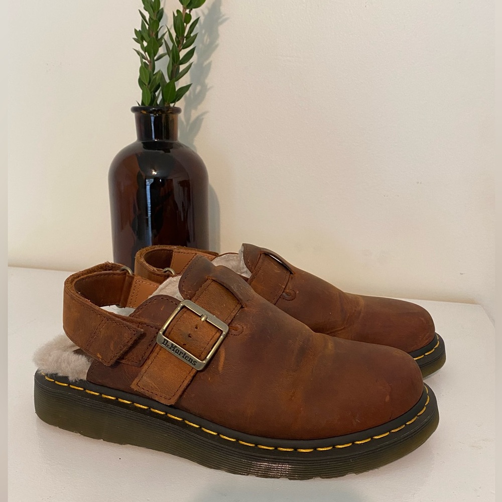Jorge 2 (Jorge II) Dr Martens fur lined sling back mules
